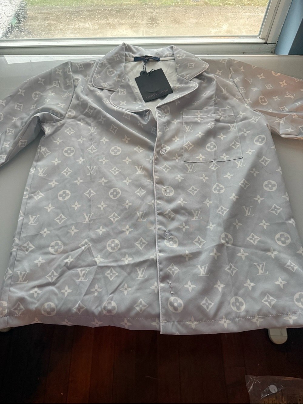 Louis Vuitton Light Gray Monogram pajamas set